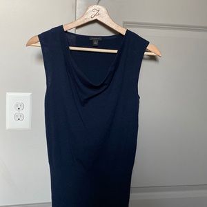 Ann Taylor Factory: Scoop-Neck, Navy Blouse